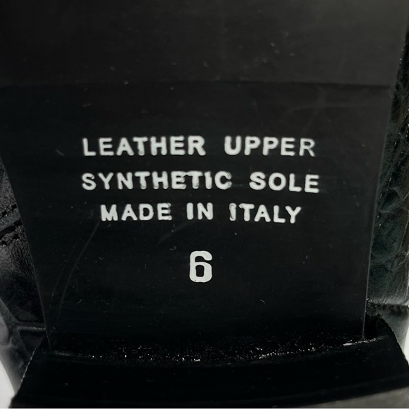 Fabianelli Crocs Black Leather Ankle Boots Zip Womens Size 6 - Picture 12 of 12